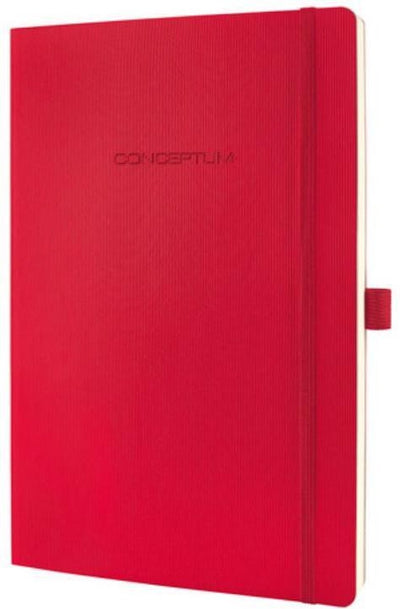 Sigel Notizbuch – Conceptum Pure – A5 – Softcover – Rot – 194 Seiten – 80 Gramm – Linie – Si-Co325