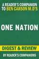 One Nation: What We Can All Do to Save America's Future von Ben Carson M.D. und Rezension von Candy Carson Digest