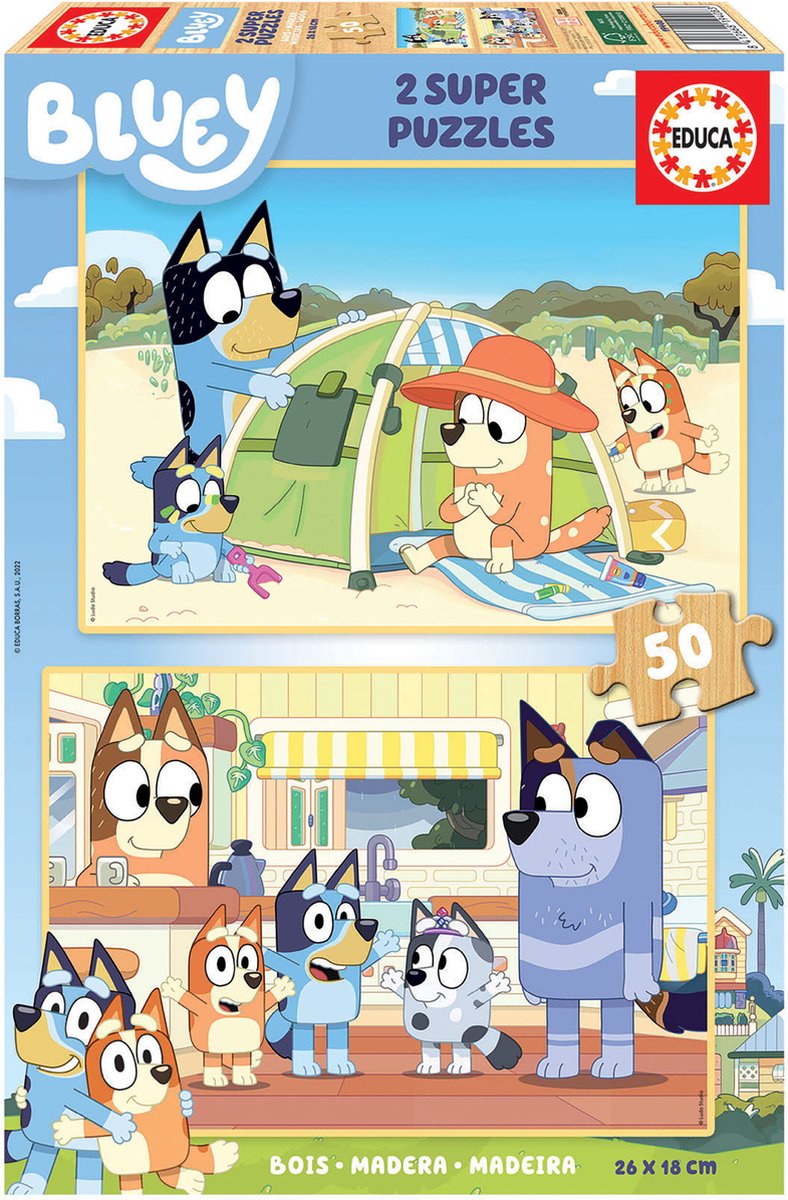 Educa - Puzzle - 2x50 Teile - Blau