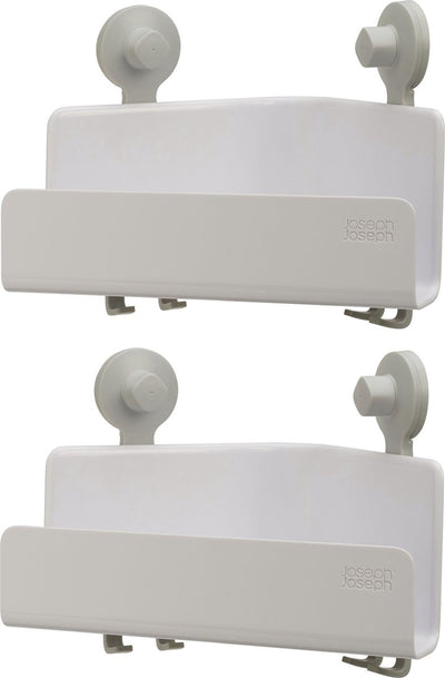 Joseph Joseph Easystore 2-teiliges Eckduschregal mit starken Saugnäpfen