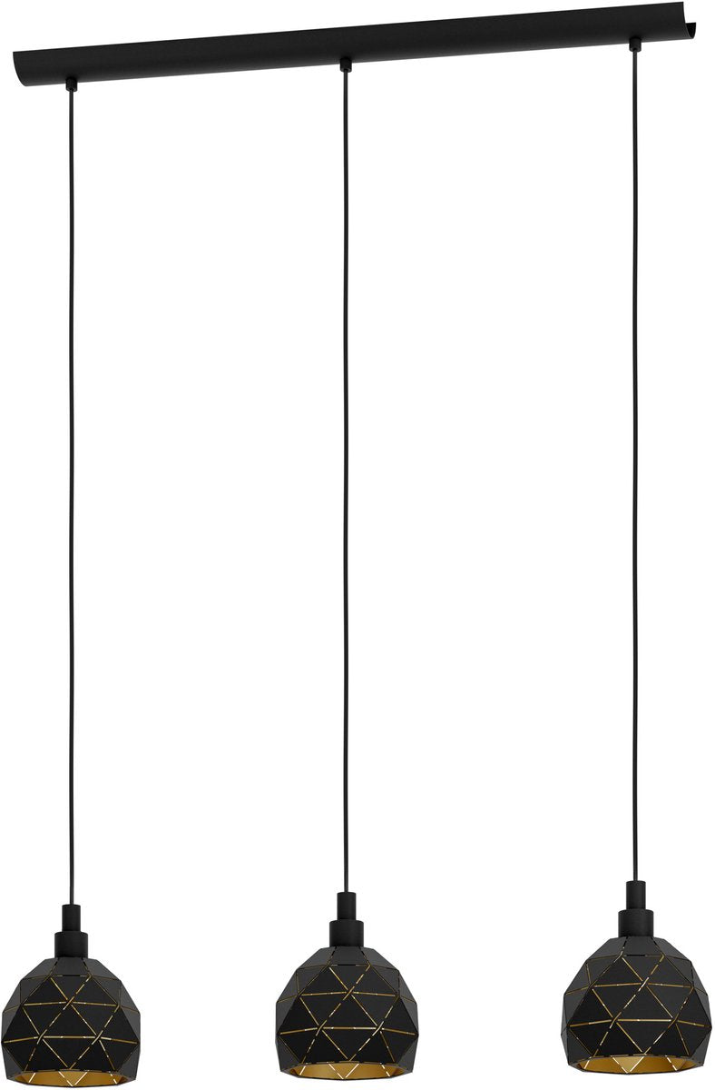 Eglo Roccaforte Hängelampe – E14 – 75 cm – Schwarzgold