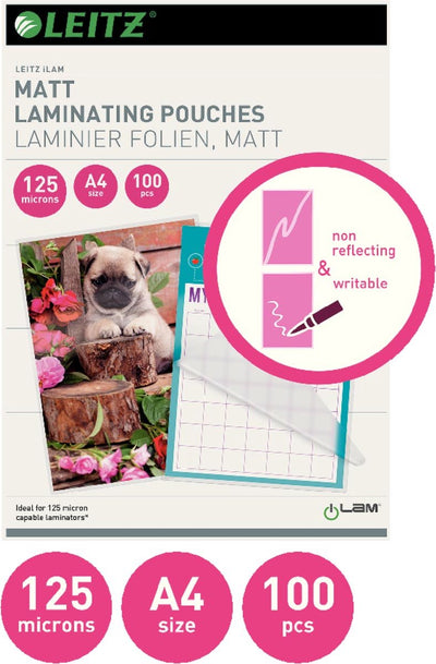 Leitz ilam Laminierfolien A4 – 2x125 Mikron Eva matt 100 Stück