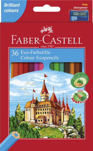 Faber Castell Faber Castell FC-120136 Farbiger Bleistift Faber-Castell Castle Sechseck-Papptasche mit 36 ​​Teilen
