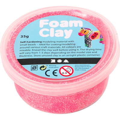 Schaumstoffton - Neon Pink, 35gr.