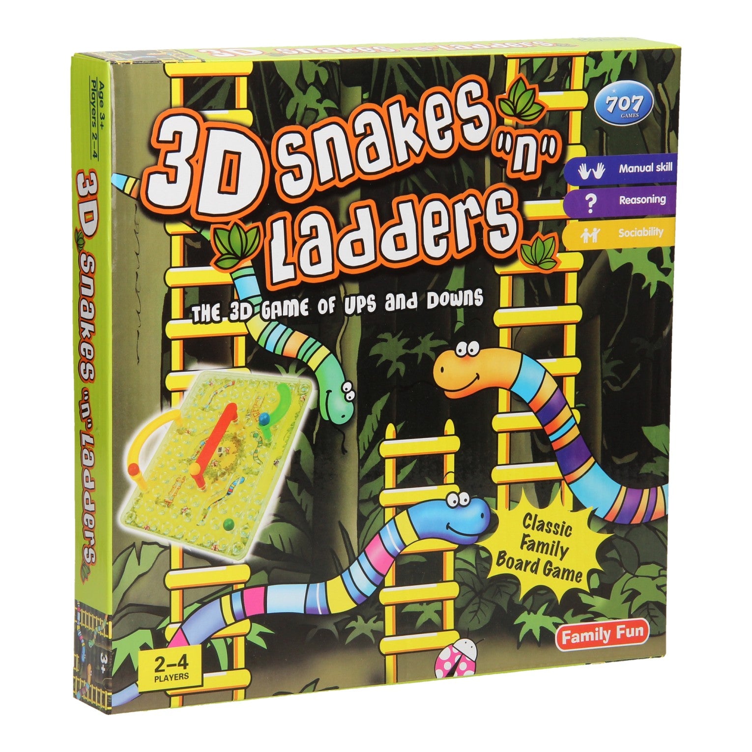 Schlangenleiterspiel 3D