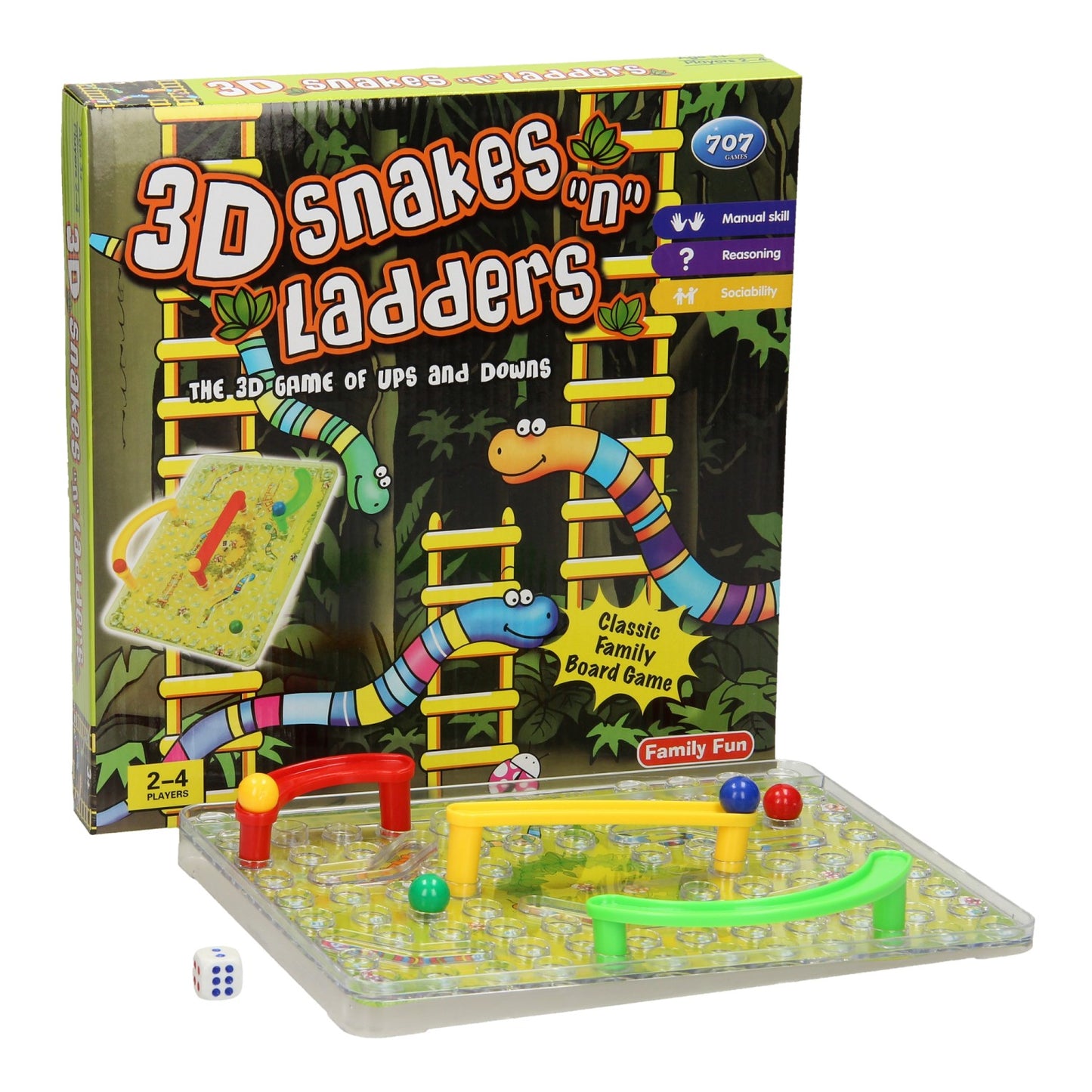 Schlangenleiterspiel 3D