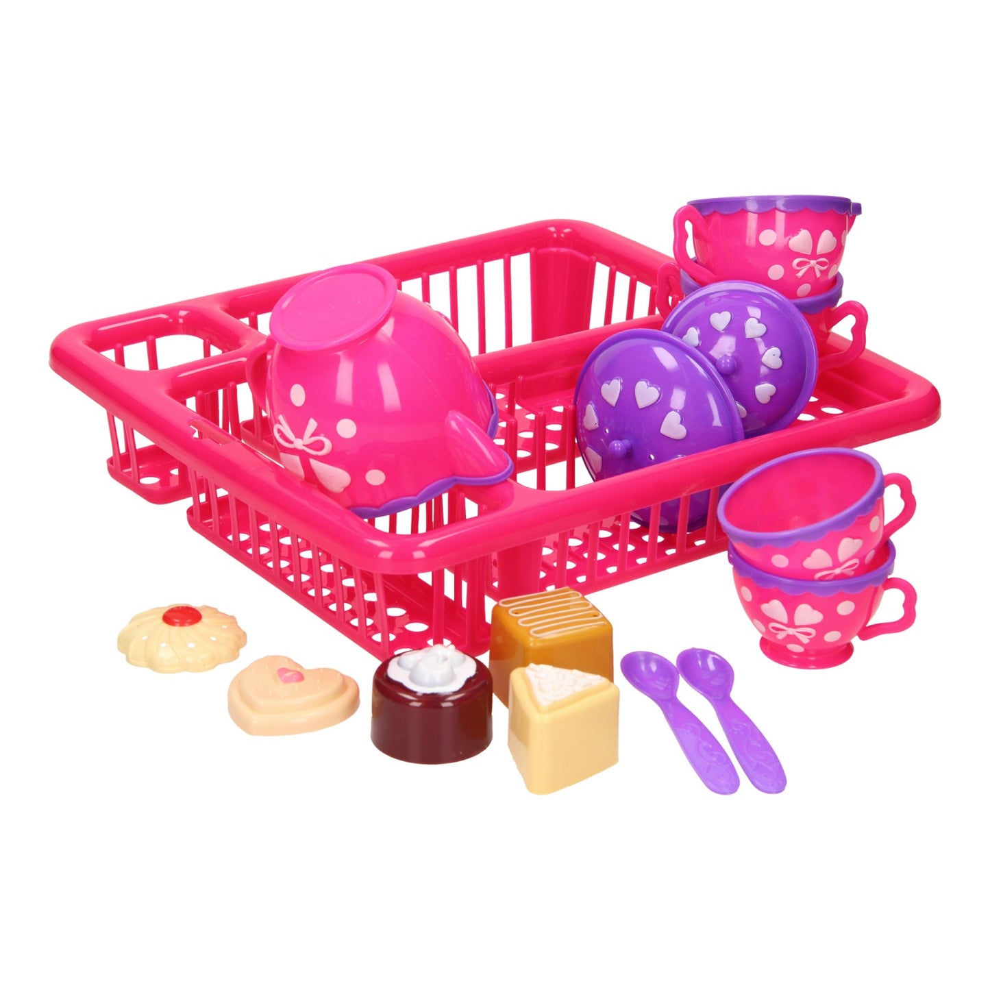 Tee -Set in Abflussregal