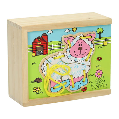 Holzstraßenpuzzle -Farm, 4 Set von 4