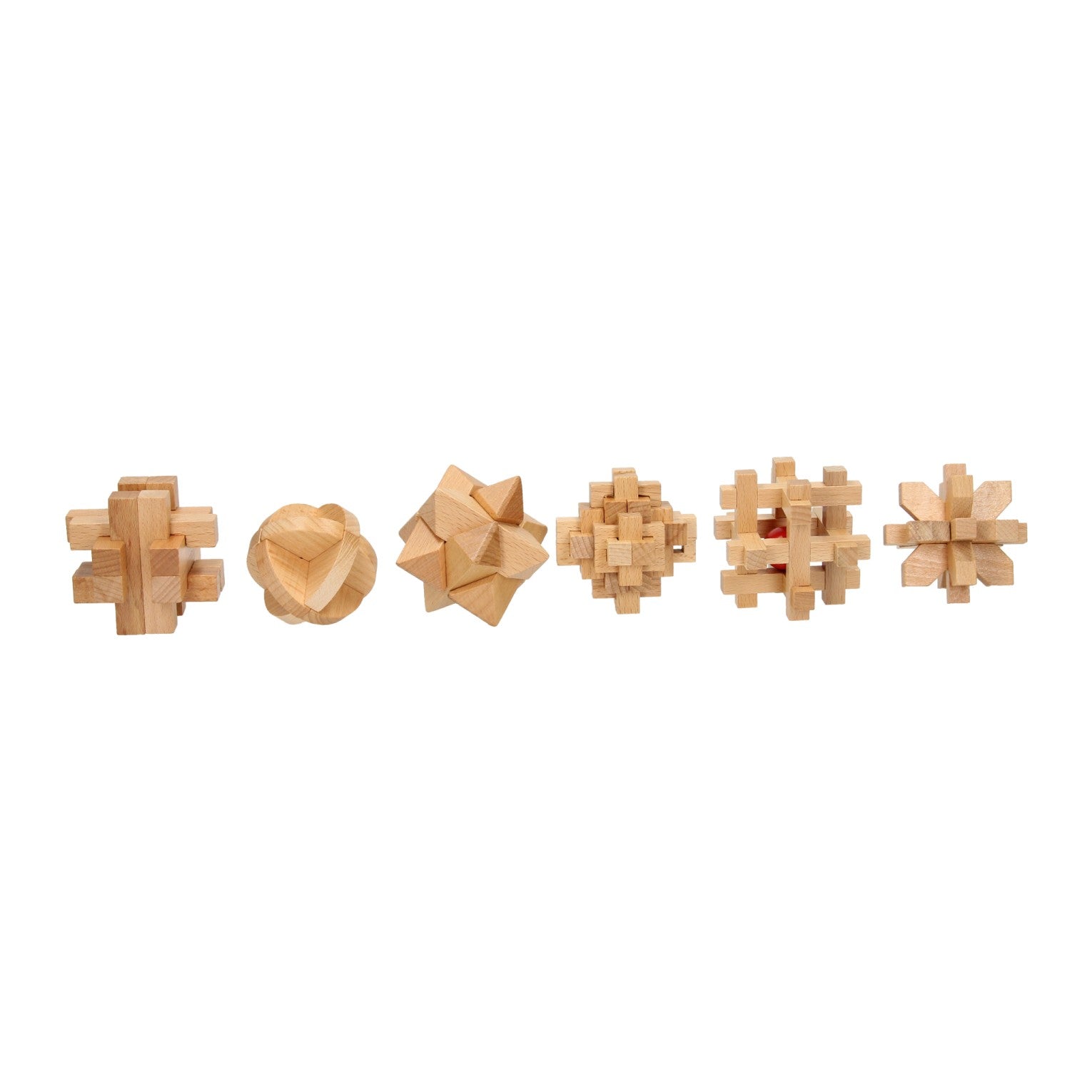 Holzhirn -Puzzle -Set, 6st.