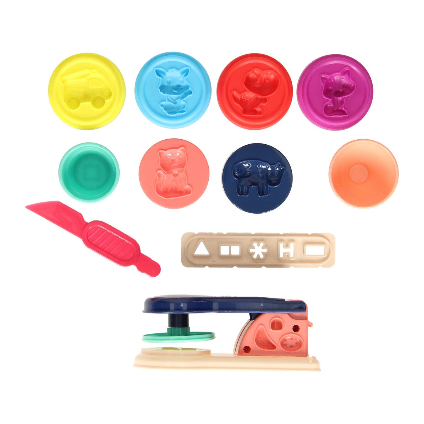 Tonset mit Eis und Gebäck – 4 Tontöpfe