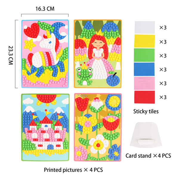 Mosaik-Collage-Prinzessinnen-Bastelset