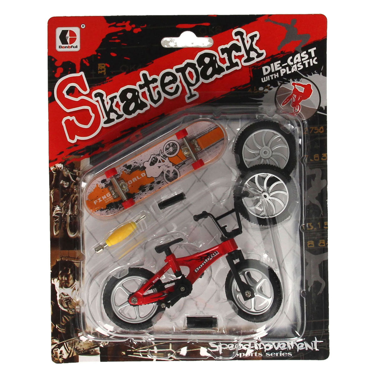 Fingerstunt -Fahrrad mit Accessoires