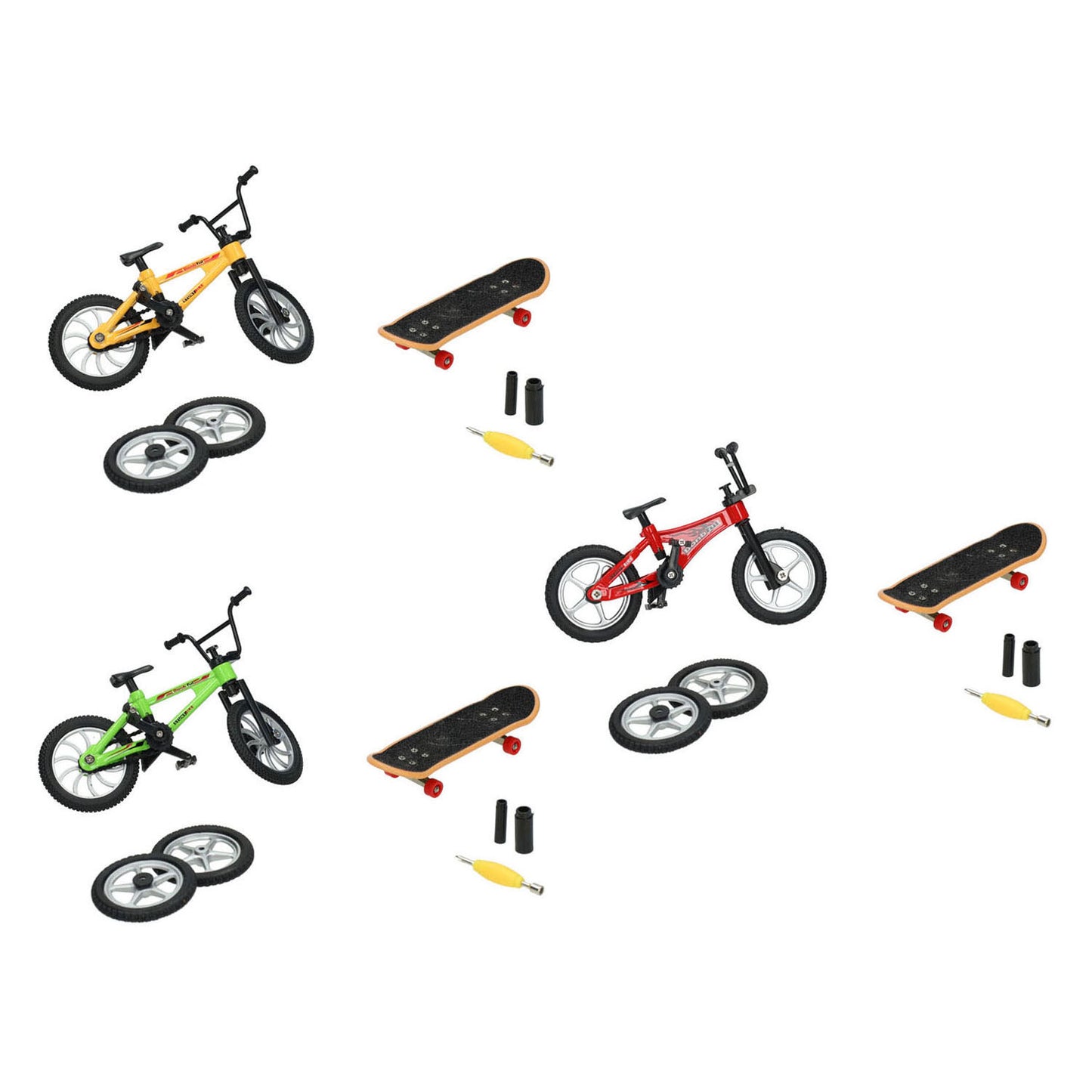 Fingerstunt -Fahrrad mit Accessoires