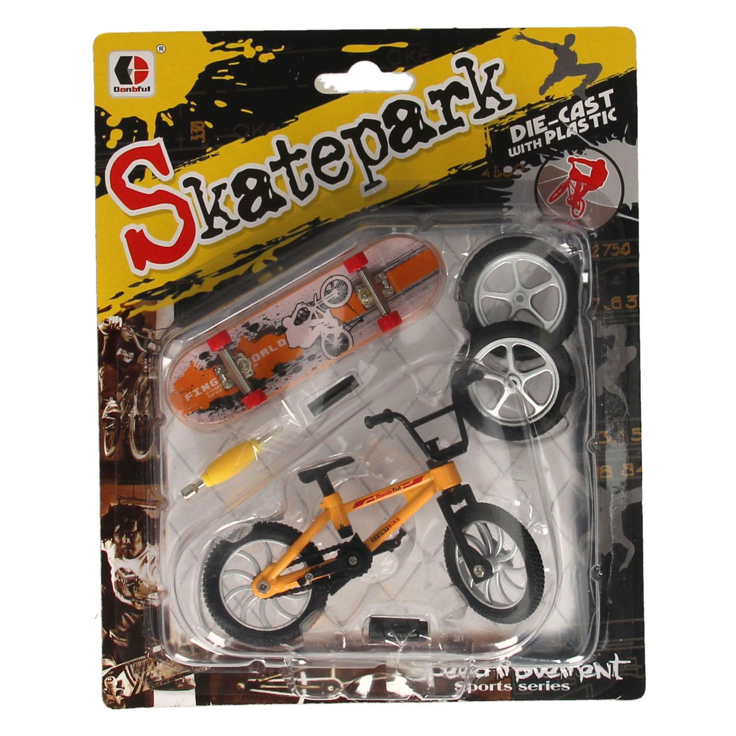 Fingerstunt -Fahrrad mit Accessoires
