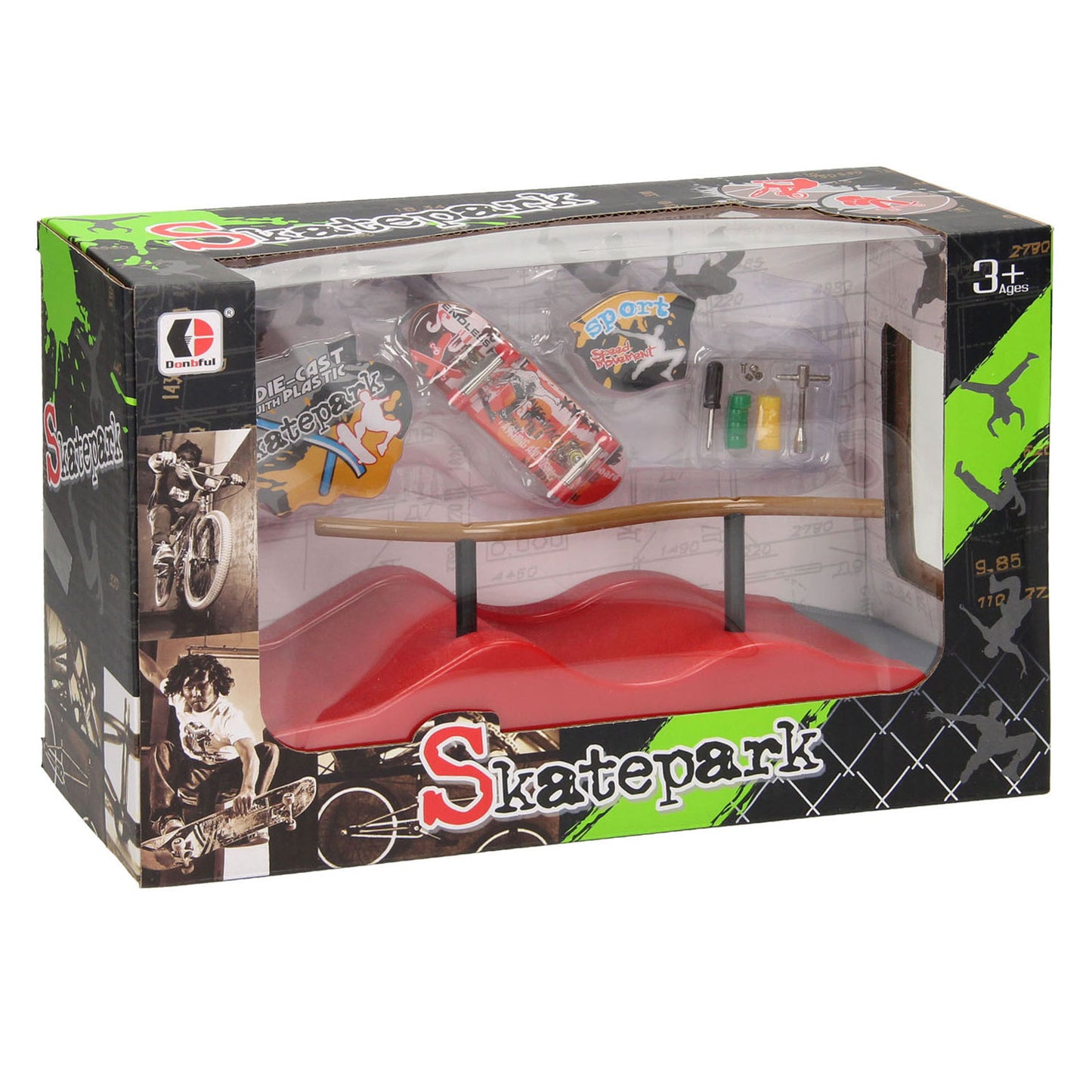 Finger -Skateboard mit Stunt Trail