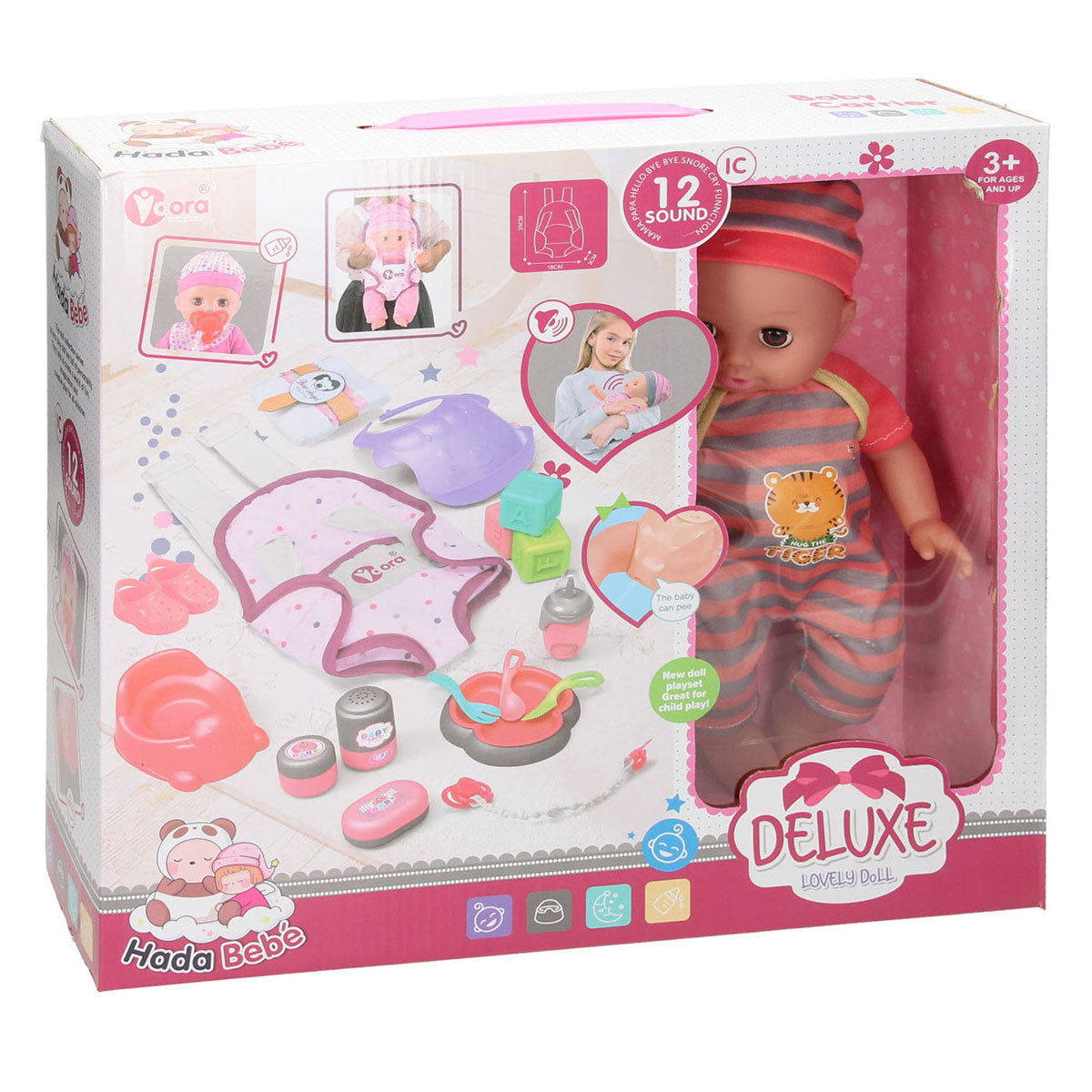 Deluxe Puppenset Bauchtragetasche