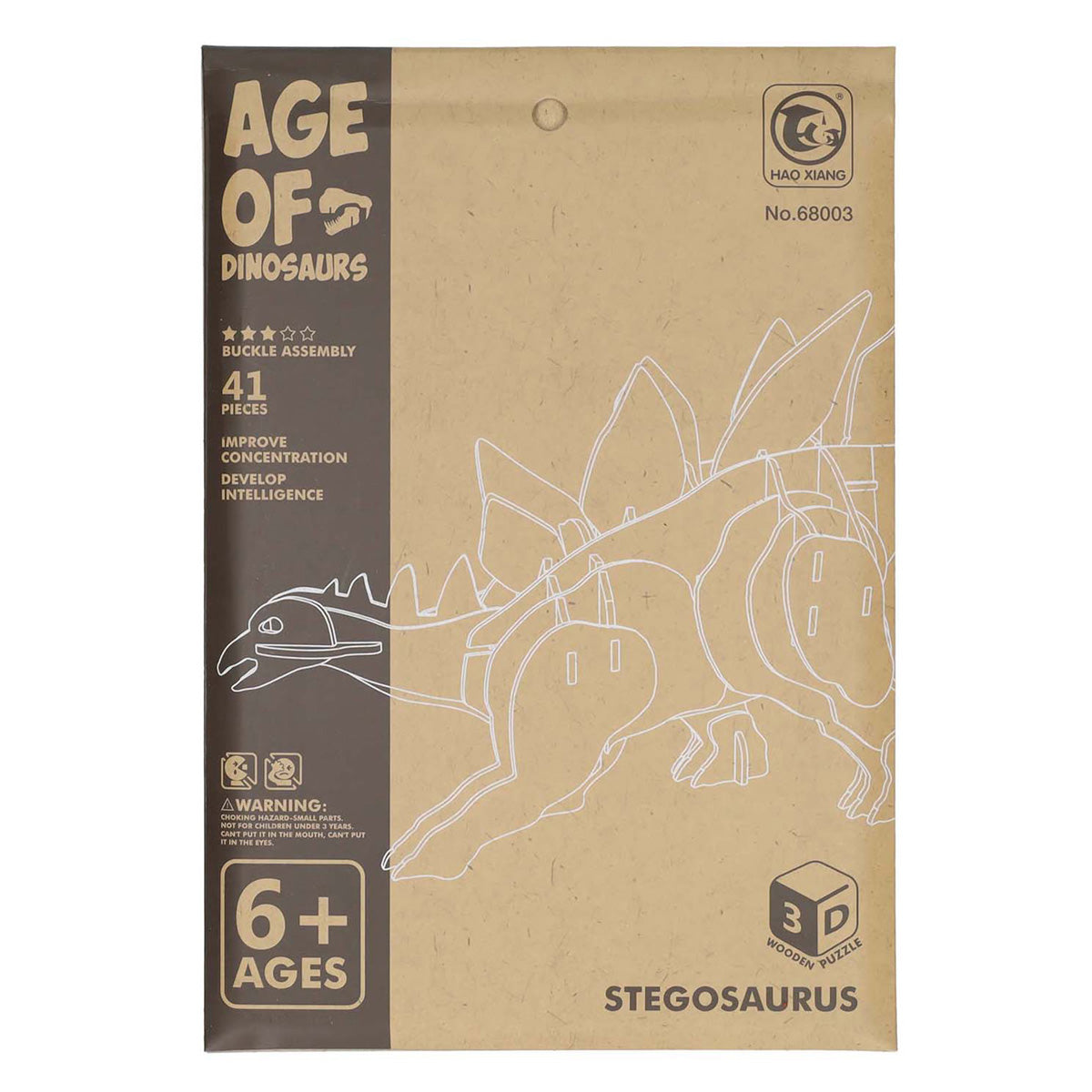 Holz-Dino-3D-Stegosaurus-Bausatz