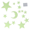 Leuchten Sie im dunklen Set -Mond und Sterne