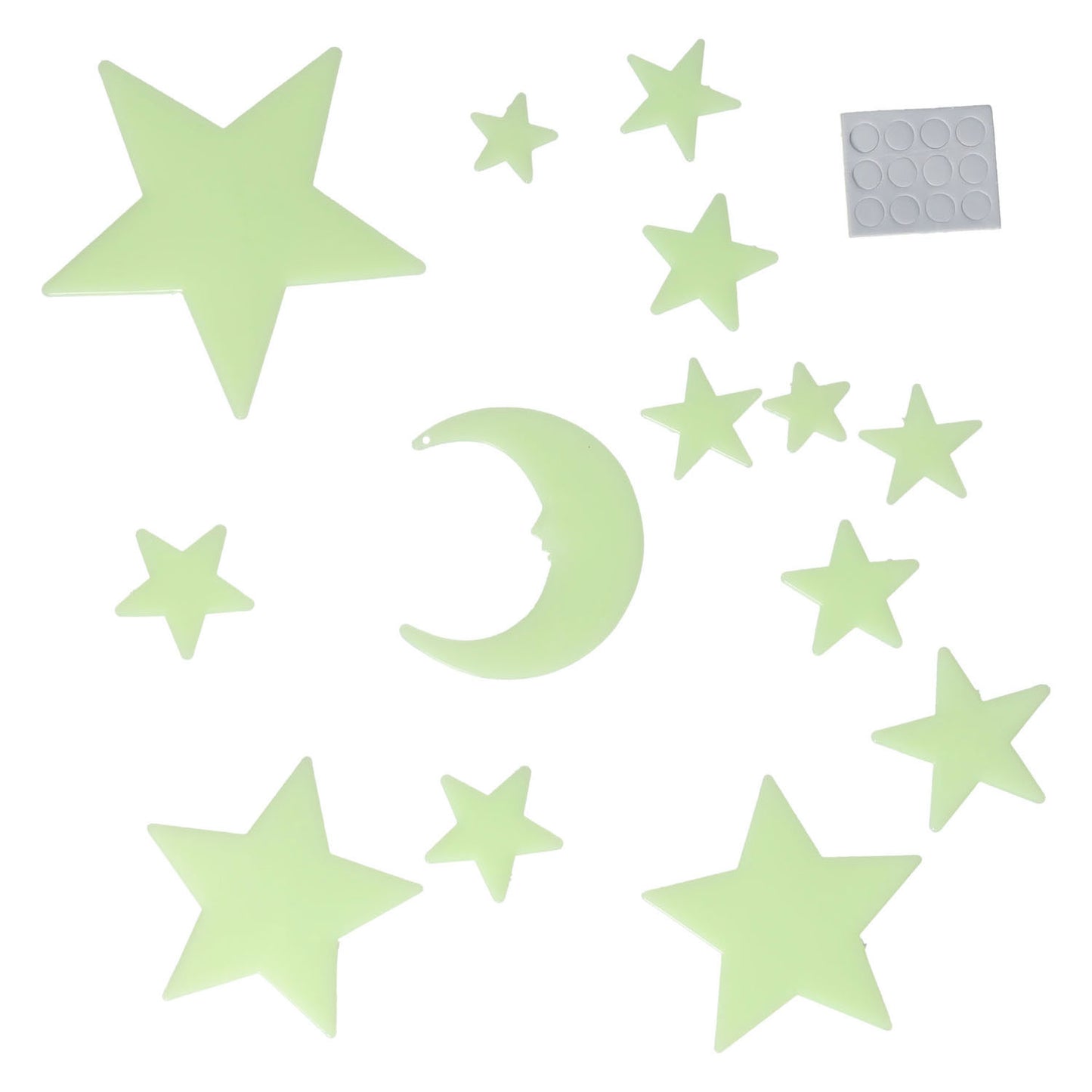 Leuchten Sie im dunklen Set -Mond und Sterne