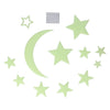 Leuchten Sie im dunklen Set -Mond und Sterne