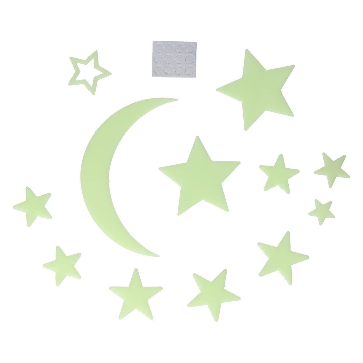 Leuchten Sie im dunklen Set -Mond und Sterne