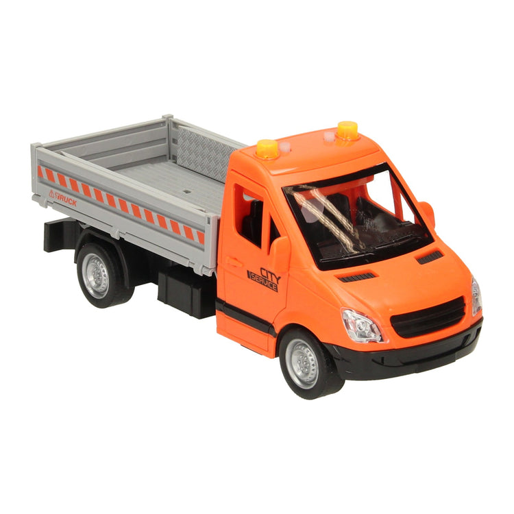 LKW-Bauarbeiten mit Licht und Ton