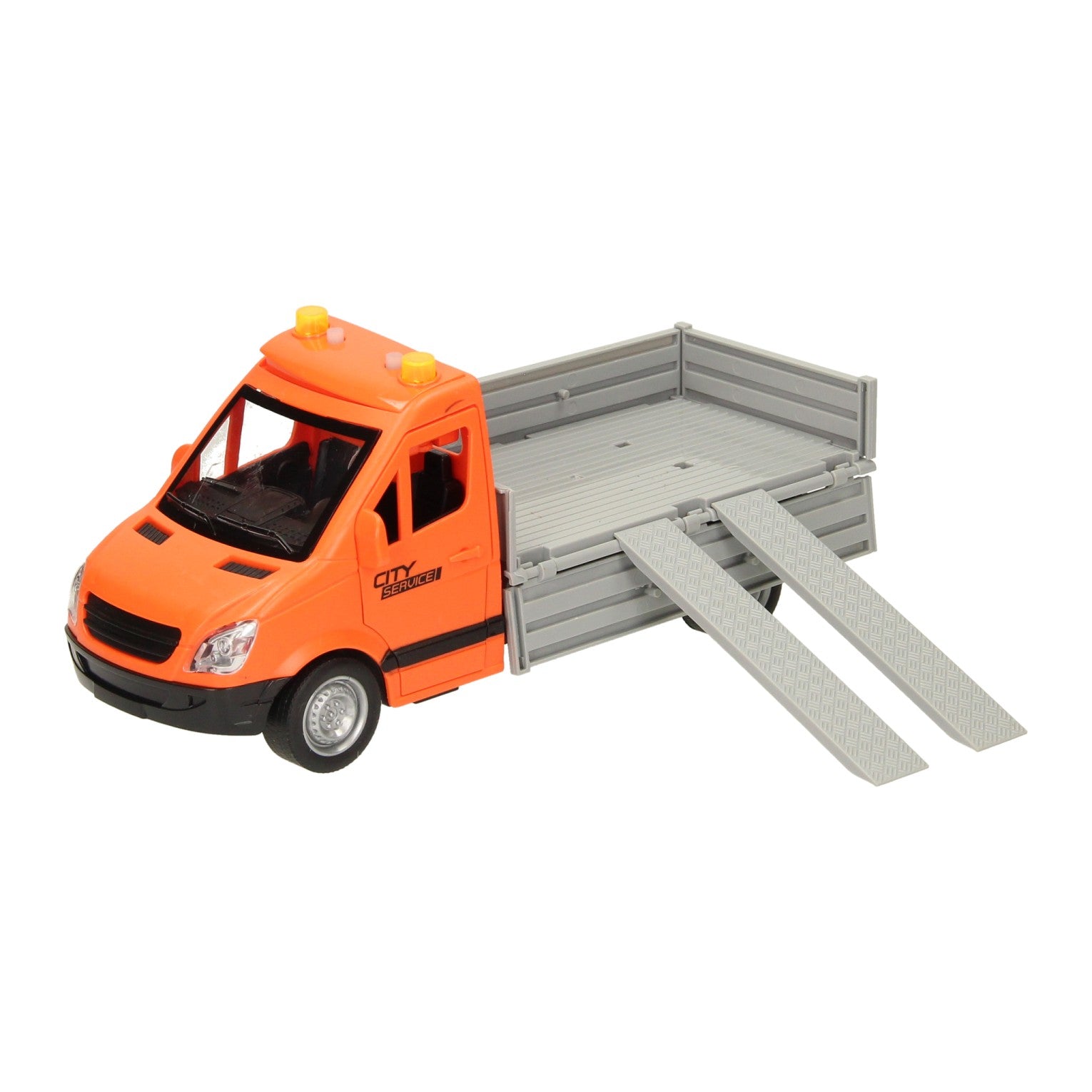 LKW-Bauarbeiten mit Licht und Ton