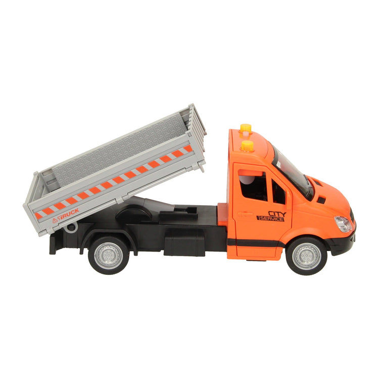 LKW-Bauarbeiten mit Licht und Ton