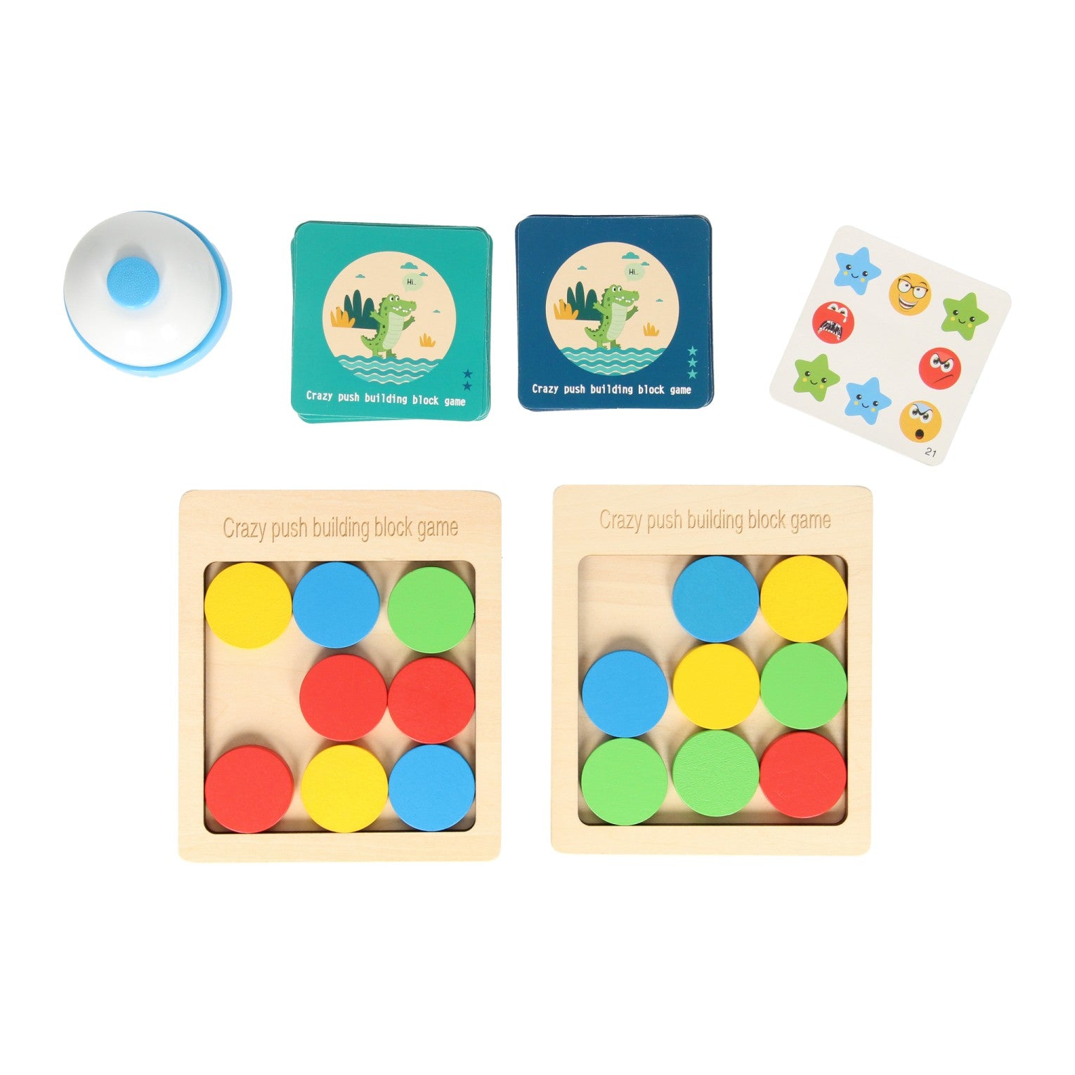 Schiebepuzzle-Duell aus Holz mit Glockenspiel