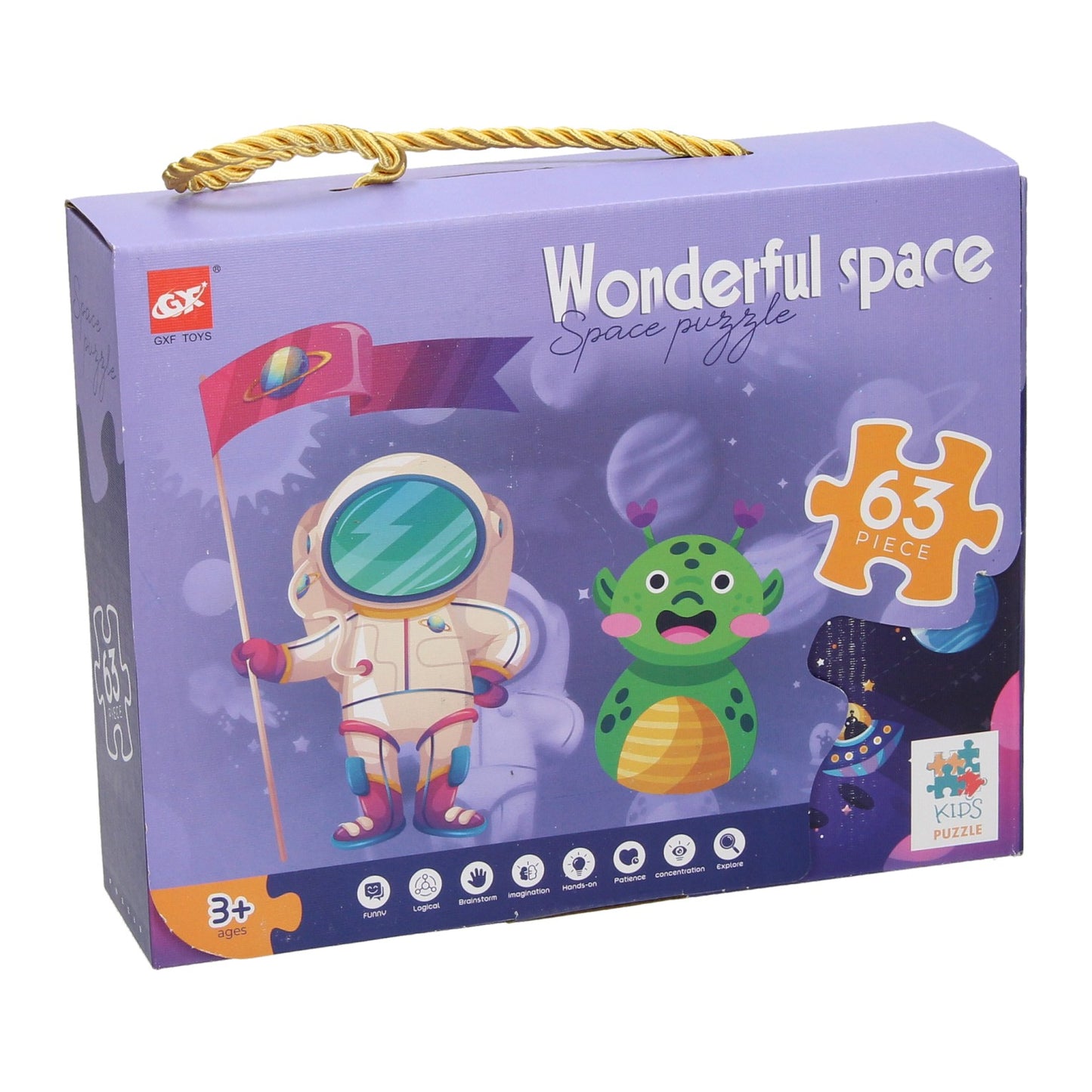 Linienpuzzle Raumfahrt, 63Rst.