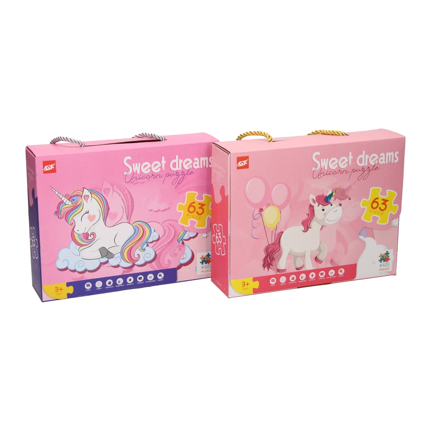 Puzzle süße Träume Einhorn, 63 Teile.