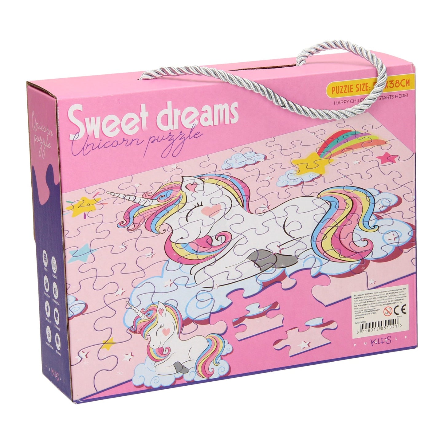 Puzzle süße Träume Einhorn, 63 Teile.