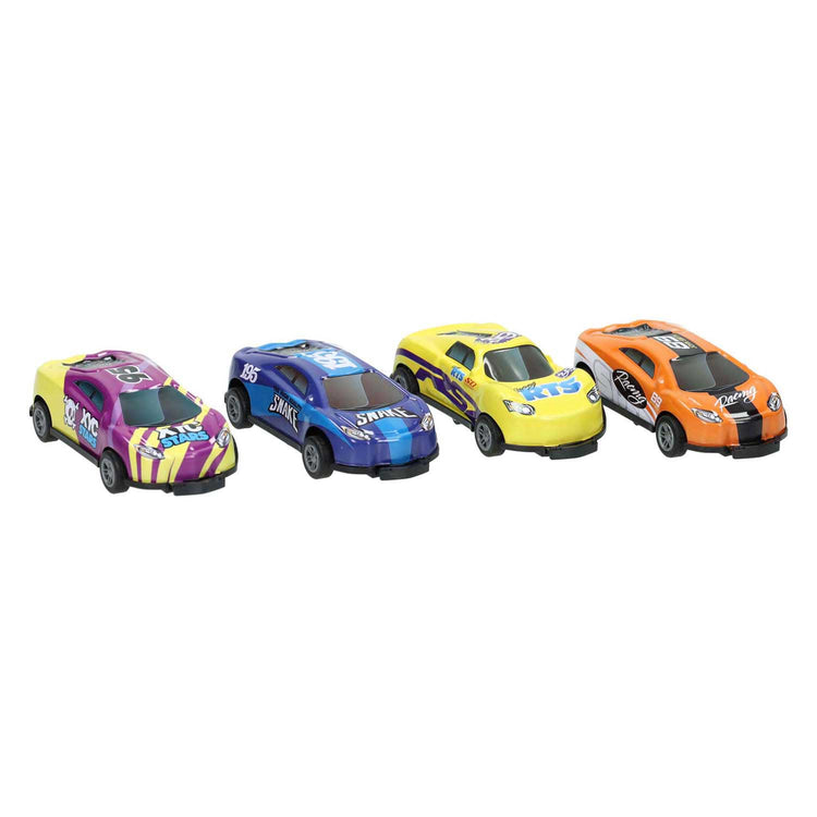 Rennwagen-Backflip-Rückziehset – 4-tlg.