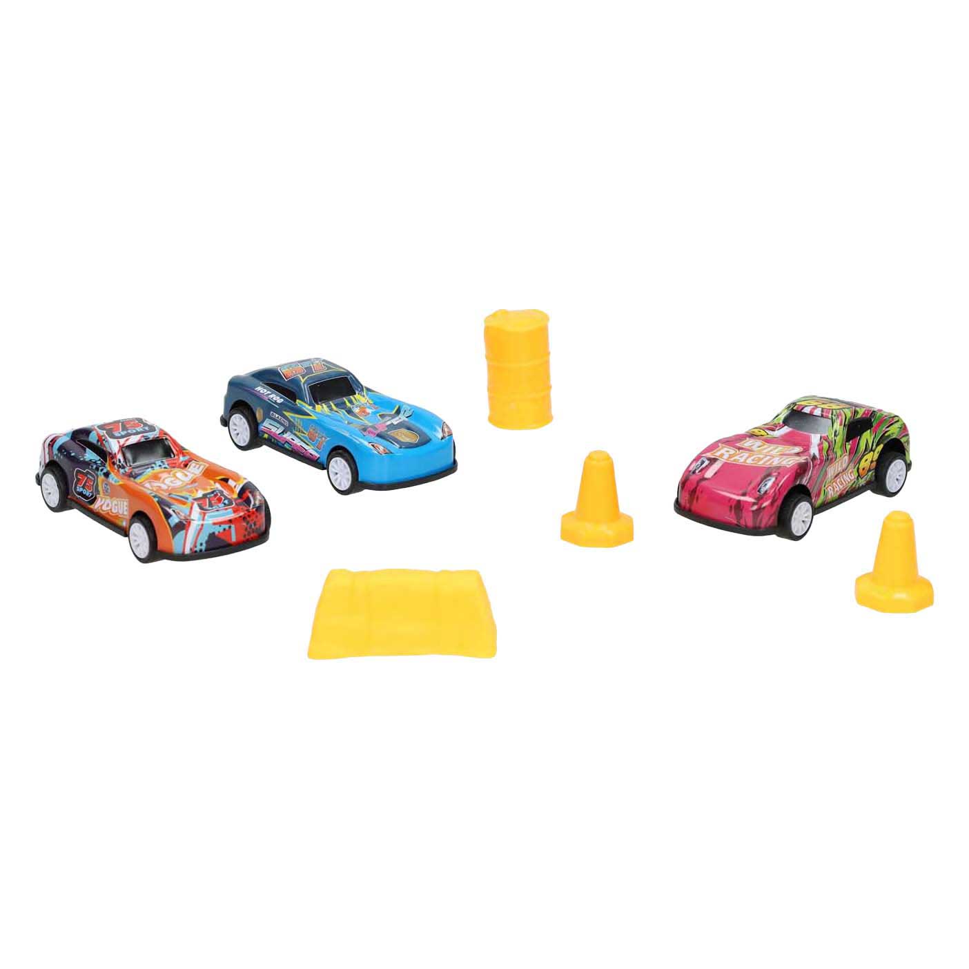 Rennwagen-Backflip-Rückziehset - 3-tlg.