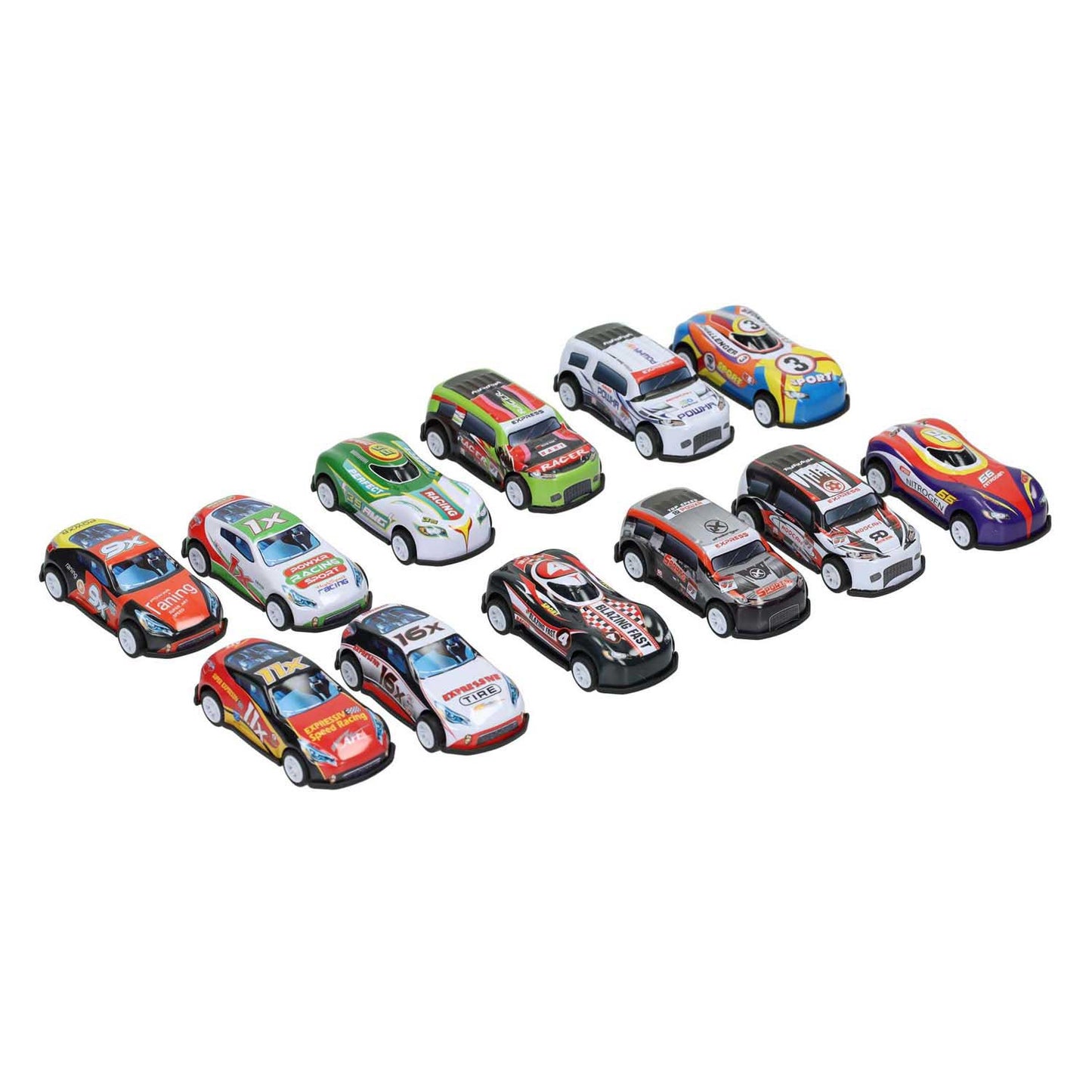 Super Metall-Auto-Rückziehset – 12er-Pack