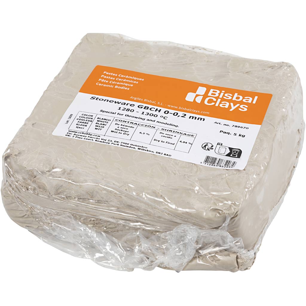 Steinzeugton, cremefarben, 5 kg 1 Karton