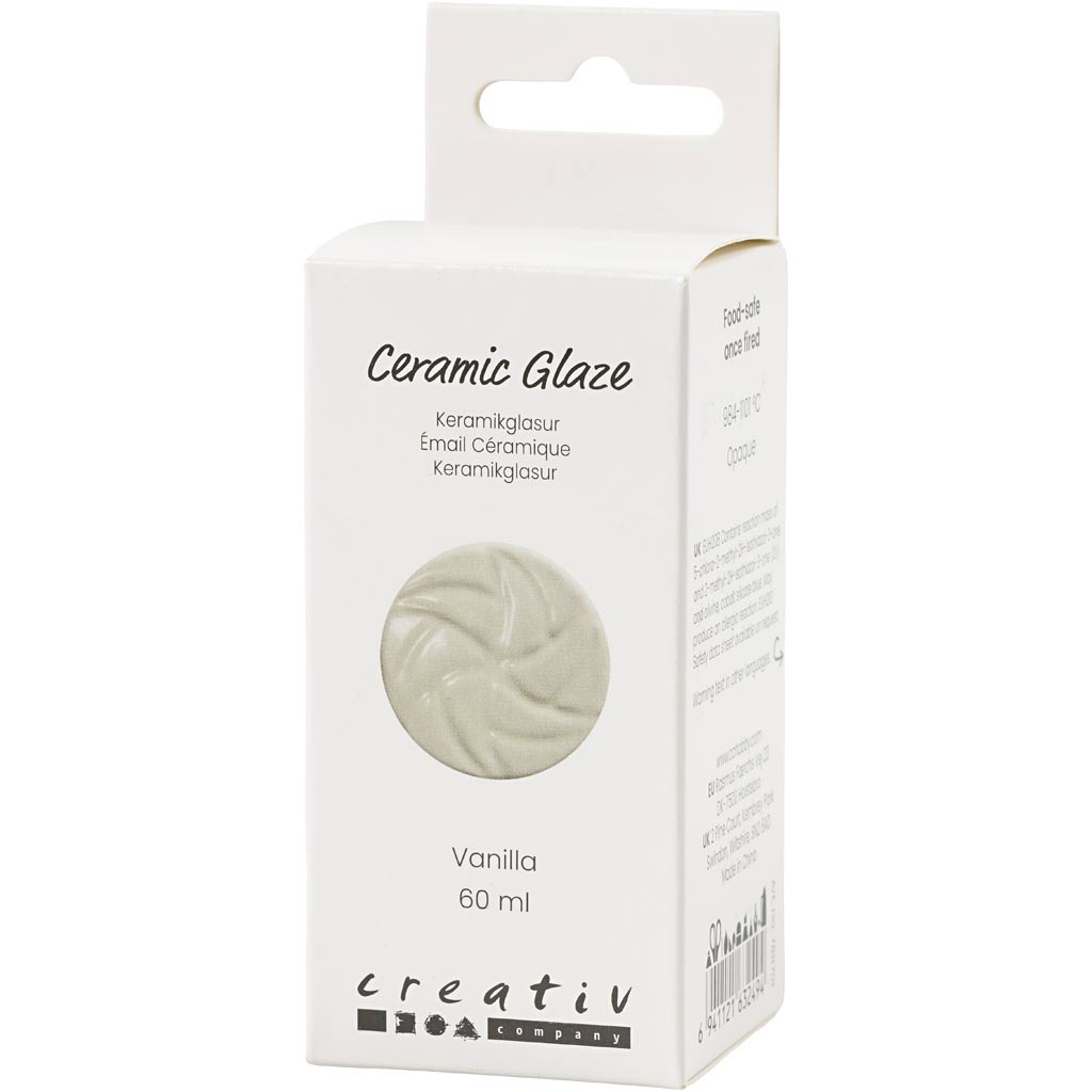 Creativ Company Keramikglasur, 984-1101 °C, deckend, Vanille, 60 ml 1 Flasche