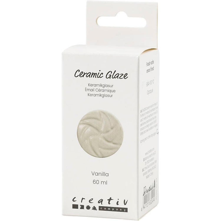 Creativ Company Keramikglasur, 984-1101 °C, deckend, Vanille, 60 ml 1 Flasche