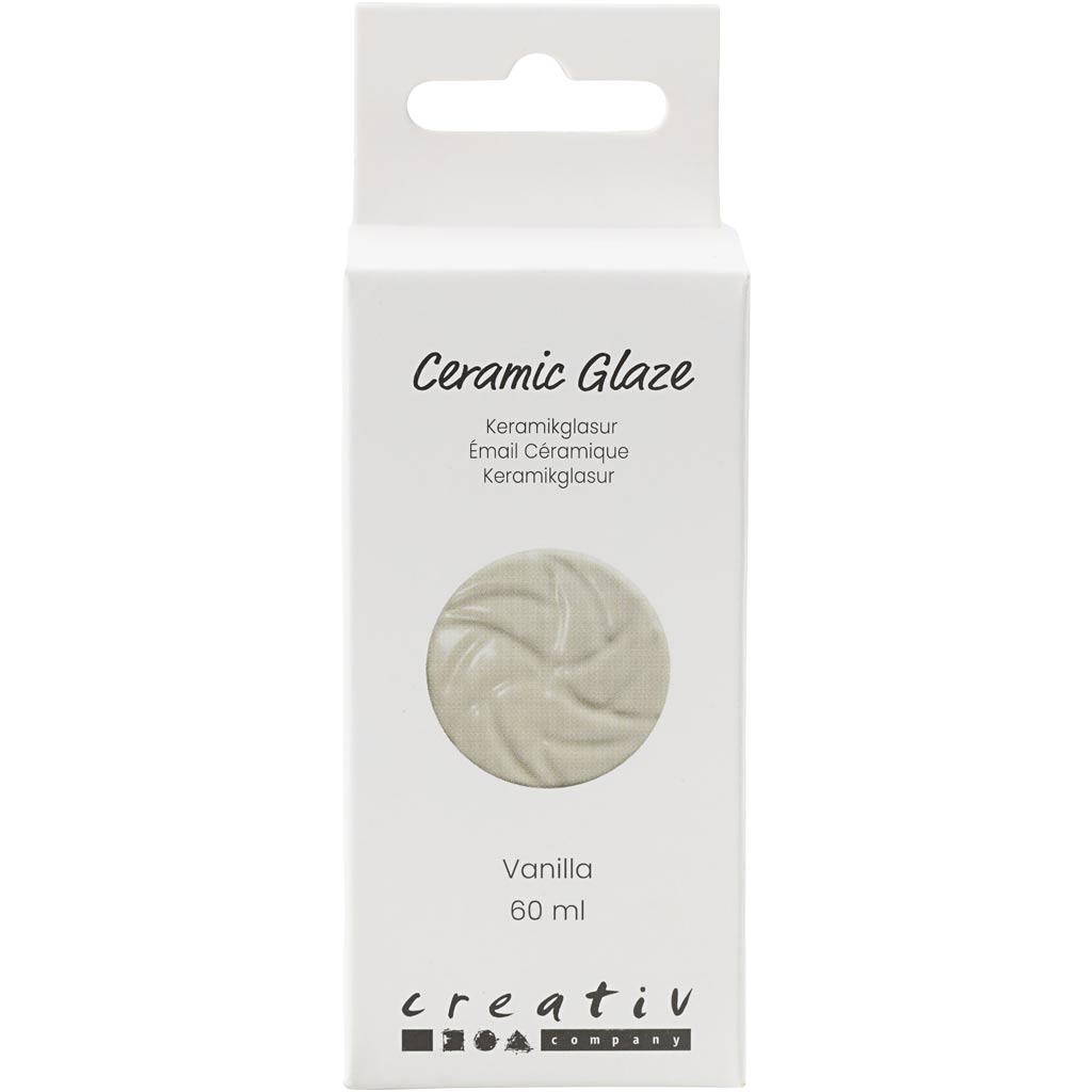 Creativ Company Keramikglasur, 984-1101 °C, deckend, Vanille, 60 ml 1 Flasche