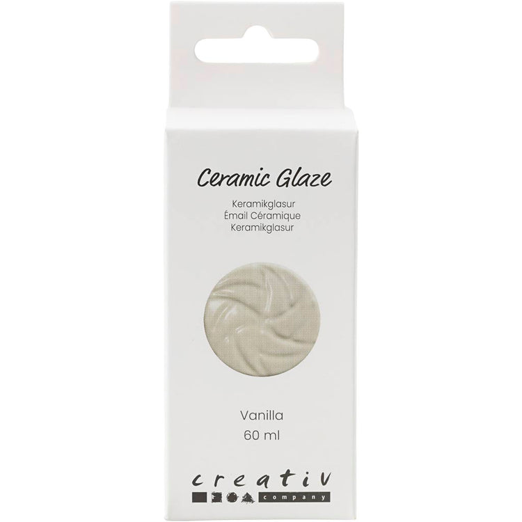 Creativ Company Keramikglasur, 984-1101 °C, deckend, Vanille, 60 ml 1 Flasche