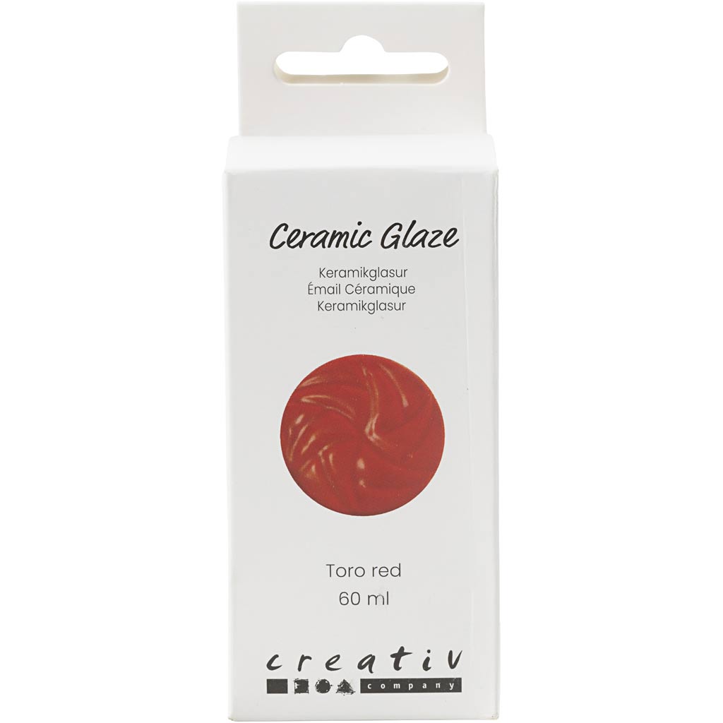Creativ Company Keramikglasur, 984-1101 °C, deckend, Tororot, 60 ml 1 Flasche