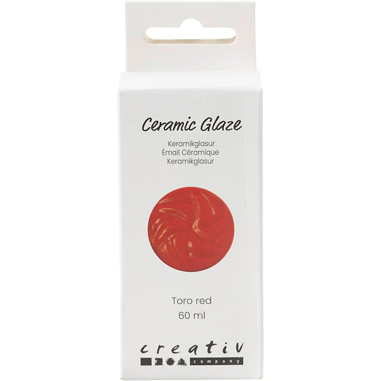 Creativ Company Keramikglasur, 984-1101 °C, deckend, Tororot, 60 ml 1 Flasche