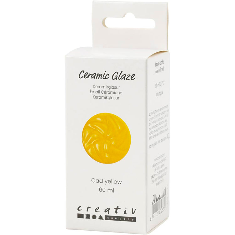 Creativ Company Keramikglasur, 984-1101 °C, deckend, kadgelb, 60 ml 1 Flasche