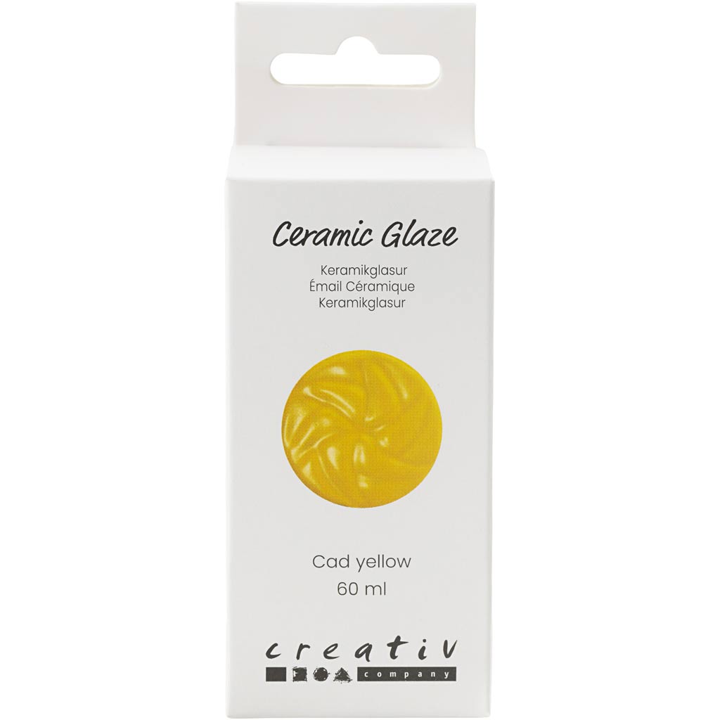 Creativ Company Keramikglasur, 984-1101 °C, deckend, kadgelb, 60 ml 1 Flasche