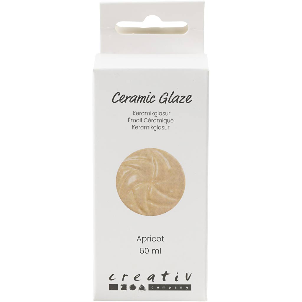 Creativ Company Keramikglasur, 984-1101 °C, deckend, Aprikose, 60 ml 1 Flasche