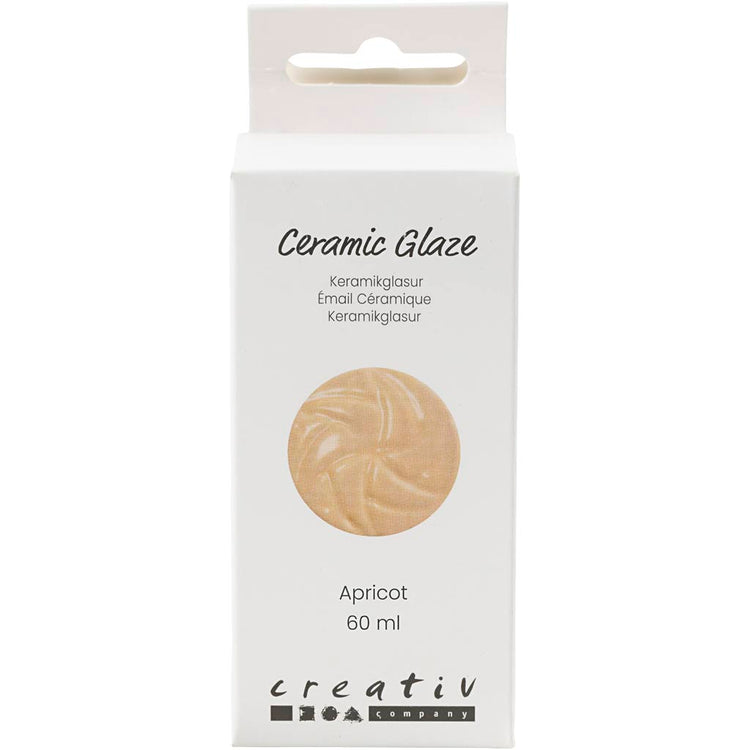 Creativ Company Keramikglasur, 984-1101 °C, deckend, Aprikose, 60 ml 1 Flasche