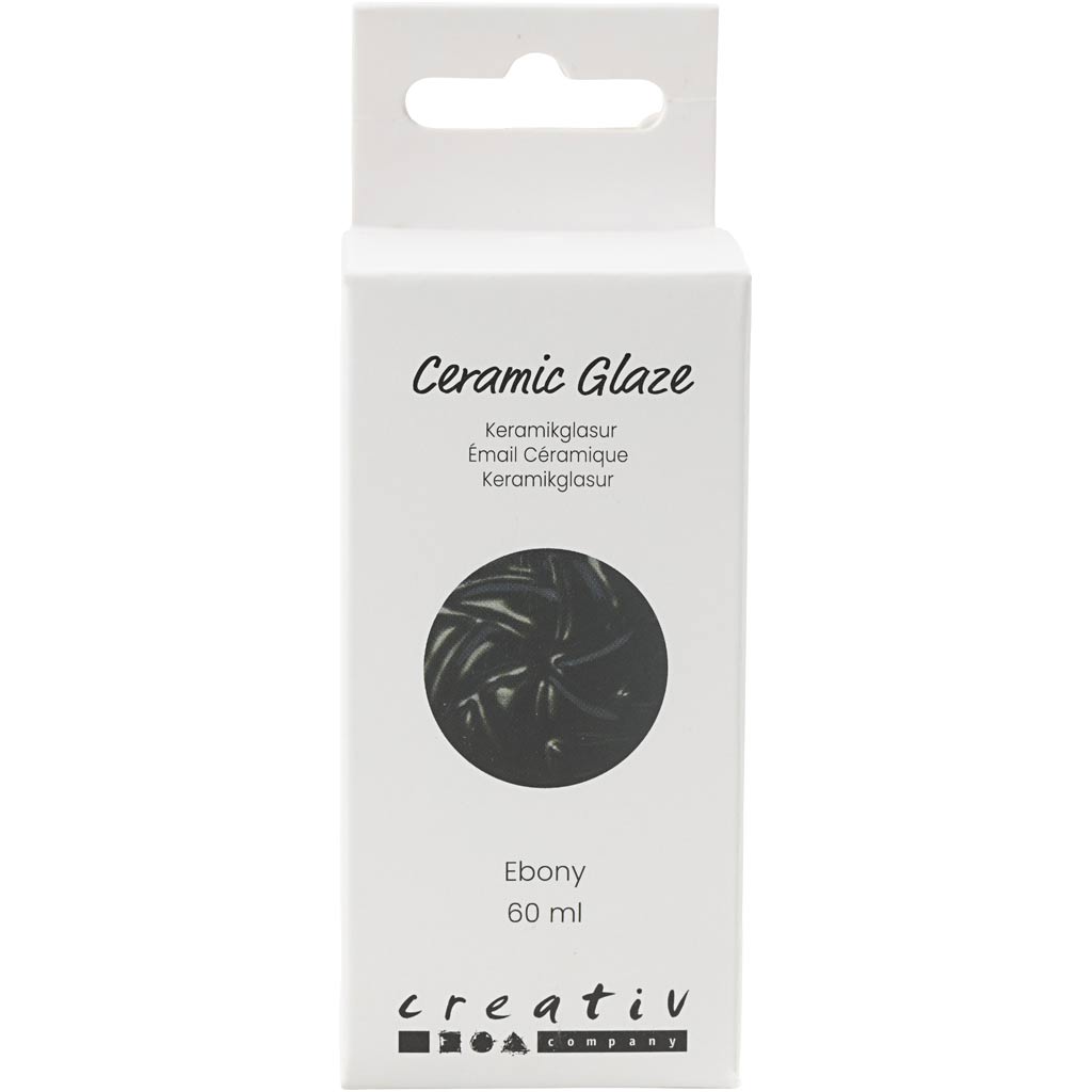 Creativ Company Keramikglasur, 984-1101 °C, undurchsichtig, Ebenholz, 60 ml 1 Flasche
