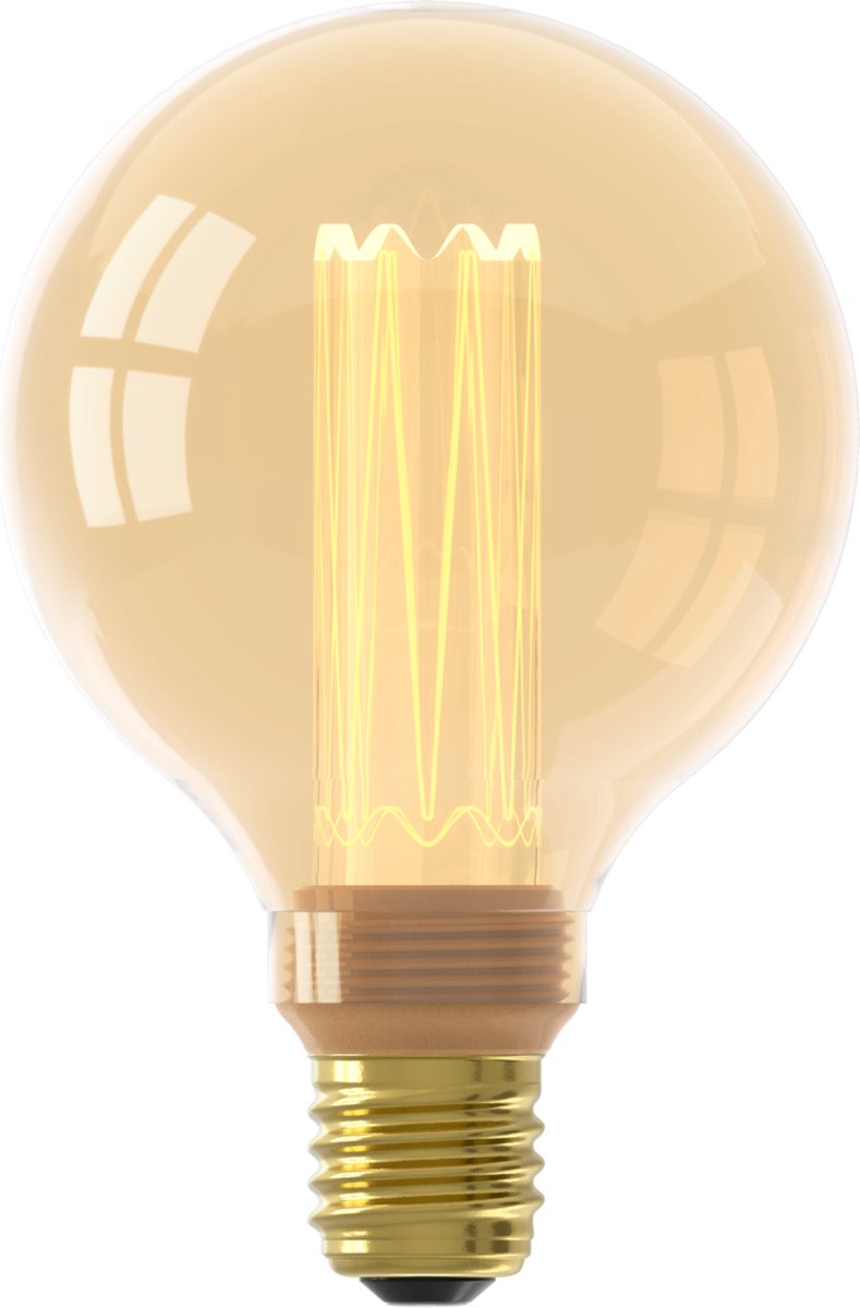 LED-Lampe der Calex Crown-Serie - E27 - G95-Lichtquelle Gold - 3,5 W - dimmbar