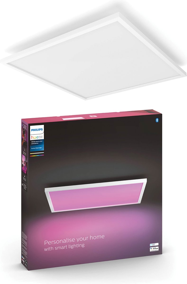 Philips Hue Surimu Panel-Lampe – weißes und farbiges Licht – weiß – quadratisch groß