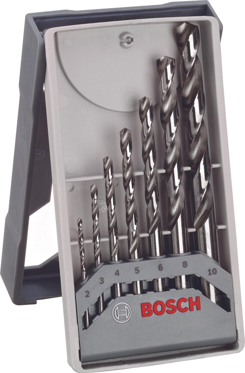 Bosch Mini X-Line Pro-Set mit 7 HSS-G-Metallbohrern